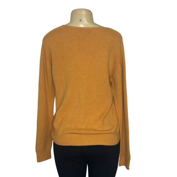Made in Italy Women's Round Neck Long Sleeve Orange Sweater Sz M - NWT - Picture 2 of 8
